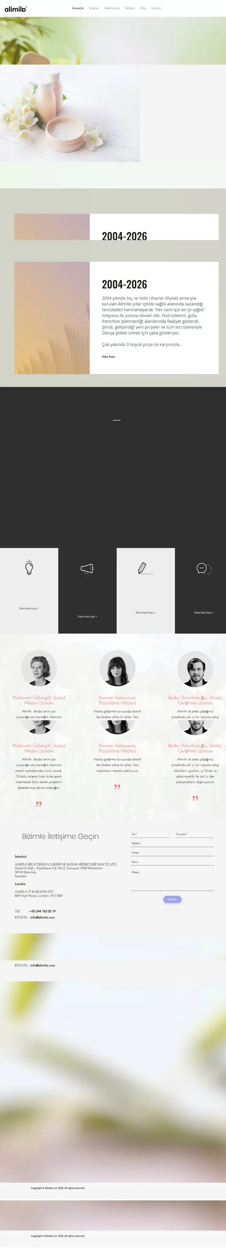 Website-Vorschau: Alimila