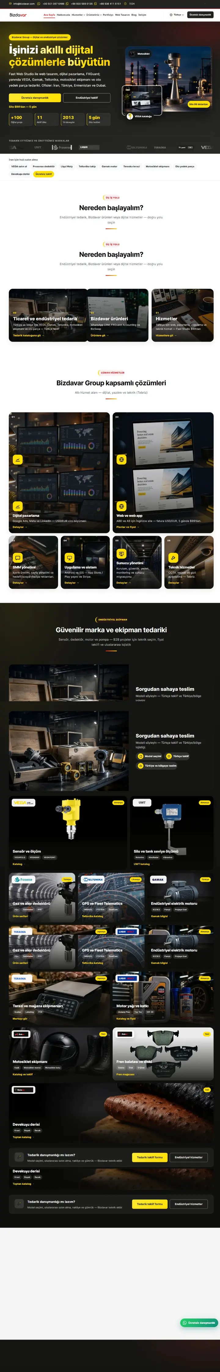 Website-Vorschau: Bizdavar Group
