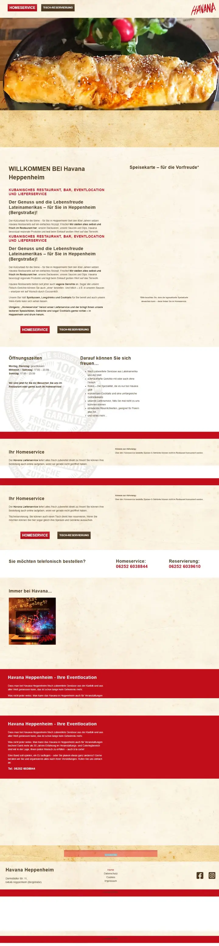 Website-Vorschau: Havana Heppenheim